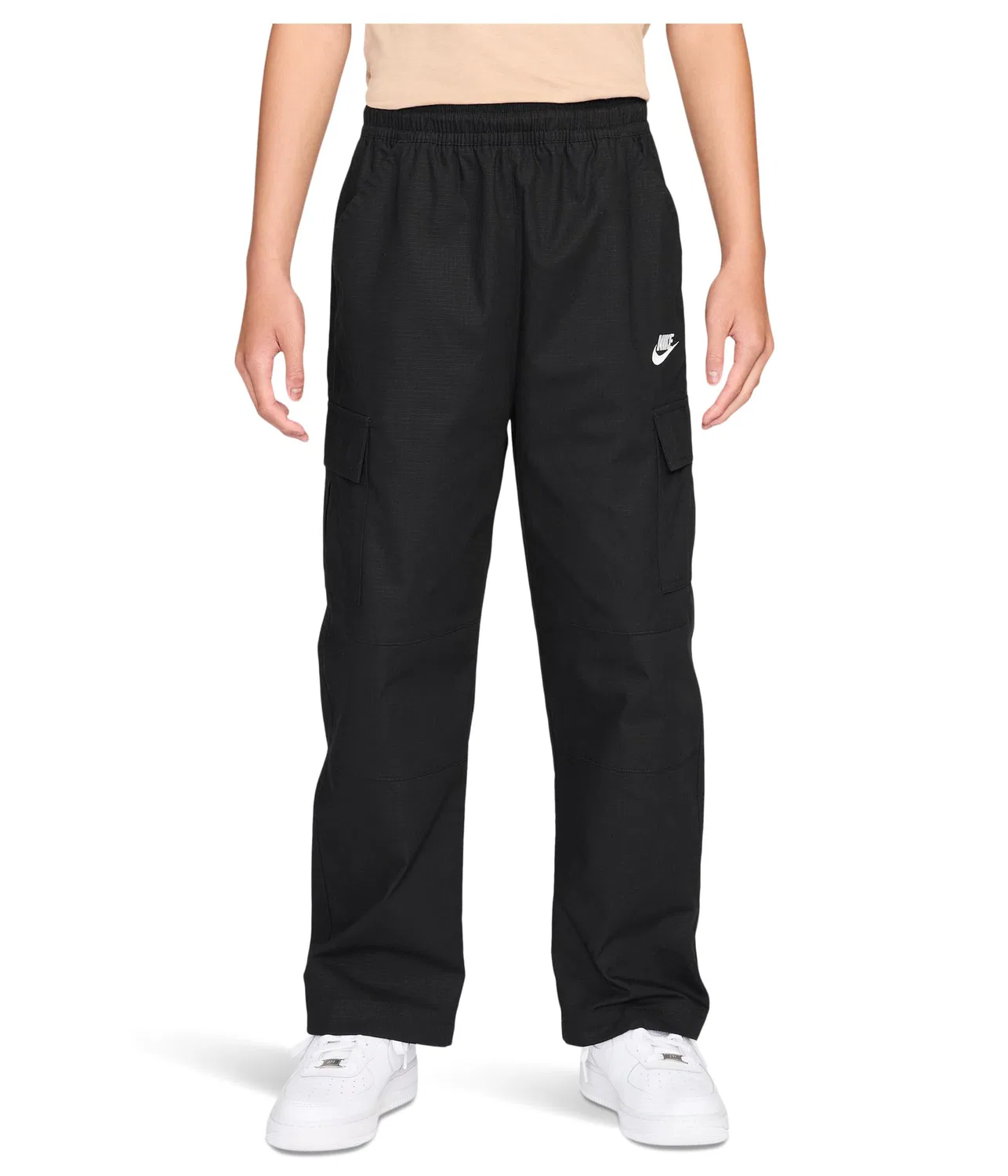 Тканые брюки-карго от Sportswear Club (для маленьких и больших детей) Nike Kids, Black/White