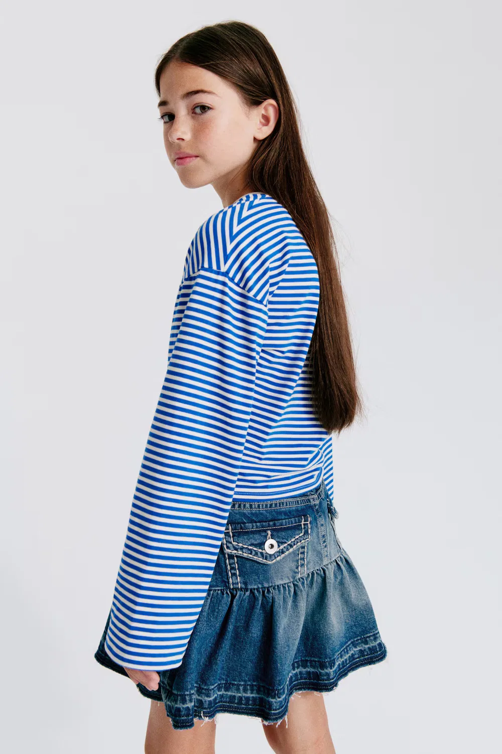 Расклешенная джинсовая юбка H&M, Denimblau — фото 2