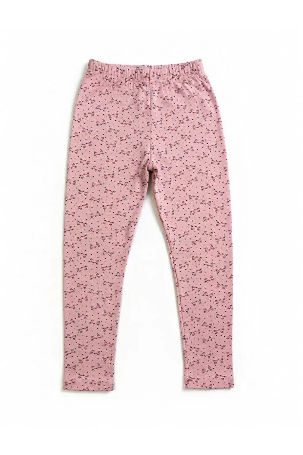 Детские леггинсы для девочек с принтом Incili Tekstil, Pink Cat Patterned