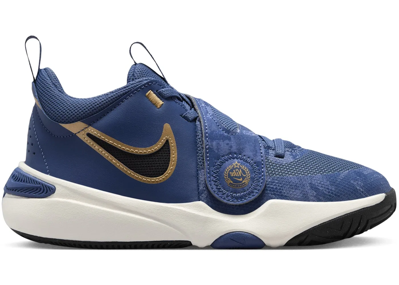 Детские кроссовки для активного спорта Nike Team Hustle D 11 Nike, Mystic Navy/Pale Ivory/Metallic Gold/Black