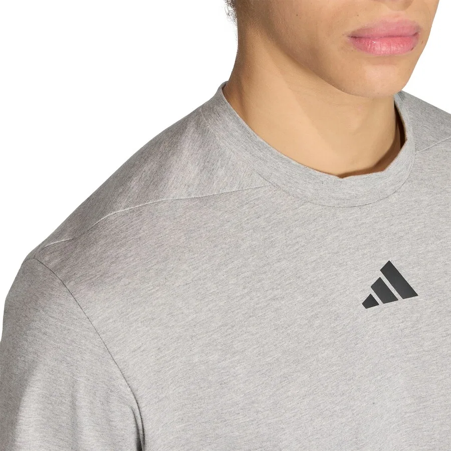 Спортивная футболка ADIDAS PERFORMANCE серого цвета — фото 3