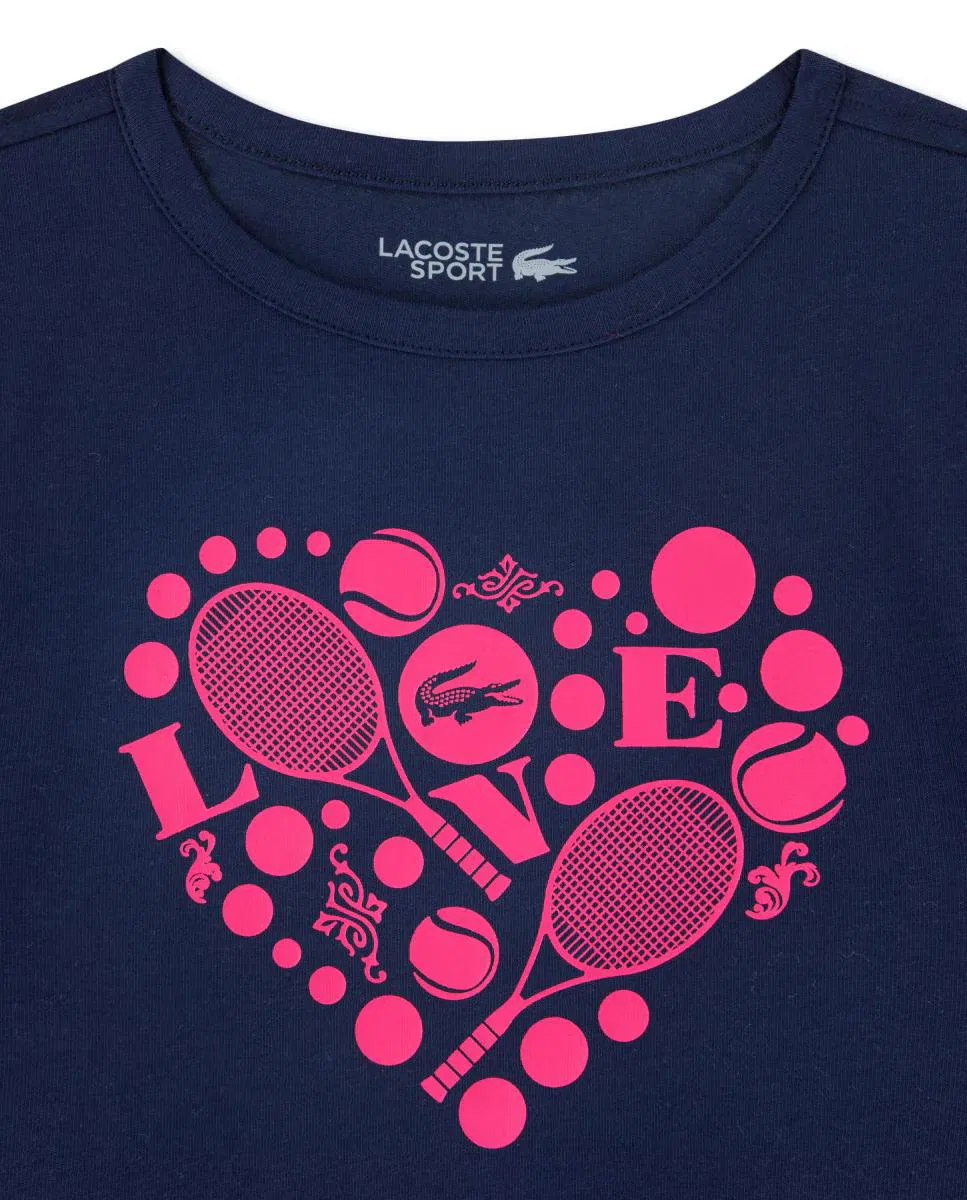 Футболка, Gráfica Sport Ultra Dry, Lacoste, синий — фото 3