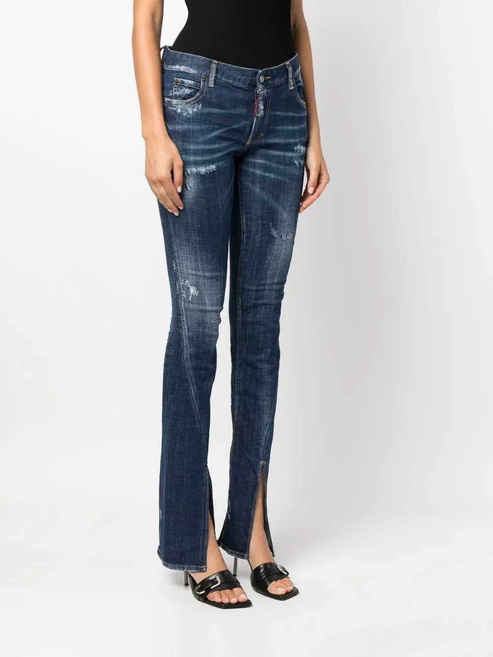 Джинсы bootcut с заниженной талией Dsquared2, синий — фото 3