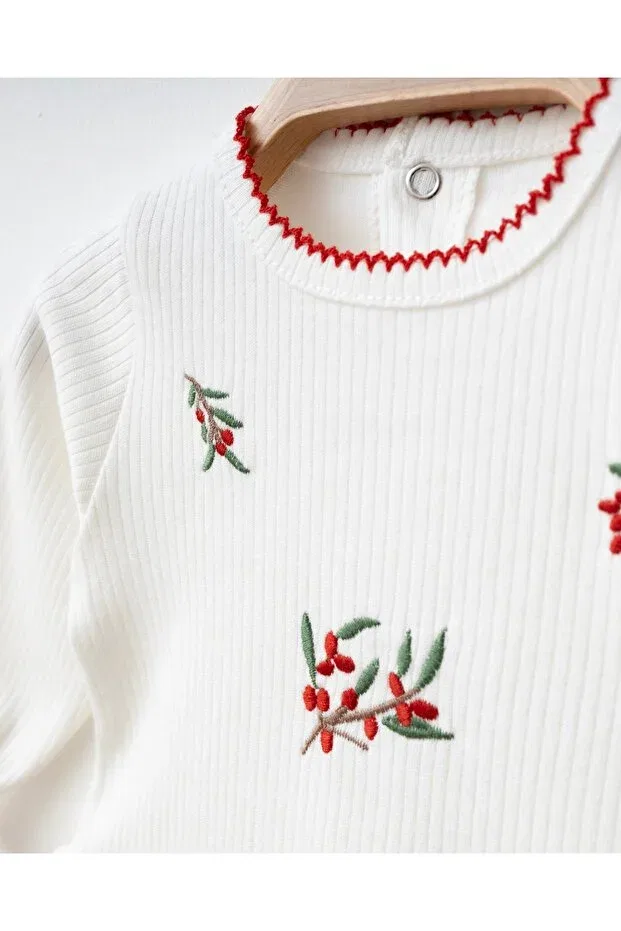 Детский комплект одежды для новорожденных хлопковый Kokina Floral Mert Baby, White — фото 3