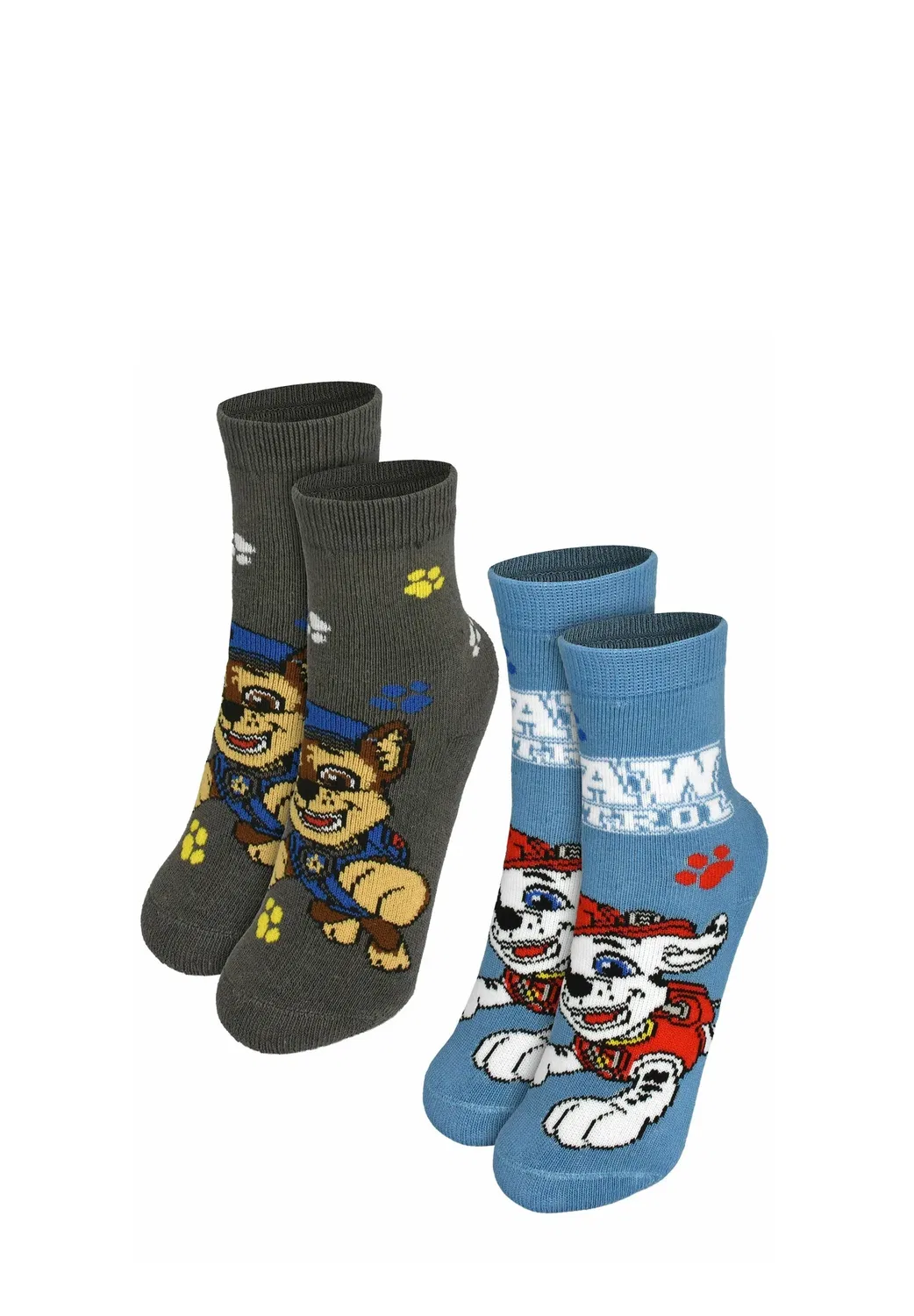 Abs soken Chase Marshall Stoppersocken Söckchen (2er Pack) - носки Paw Patrol, Blau Grau