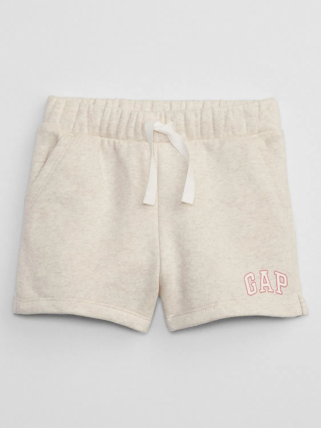 Шорты на резинке с логотипом Gap, кремовый