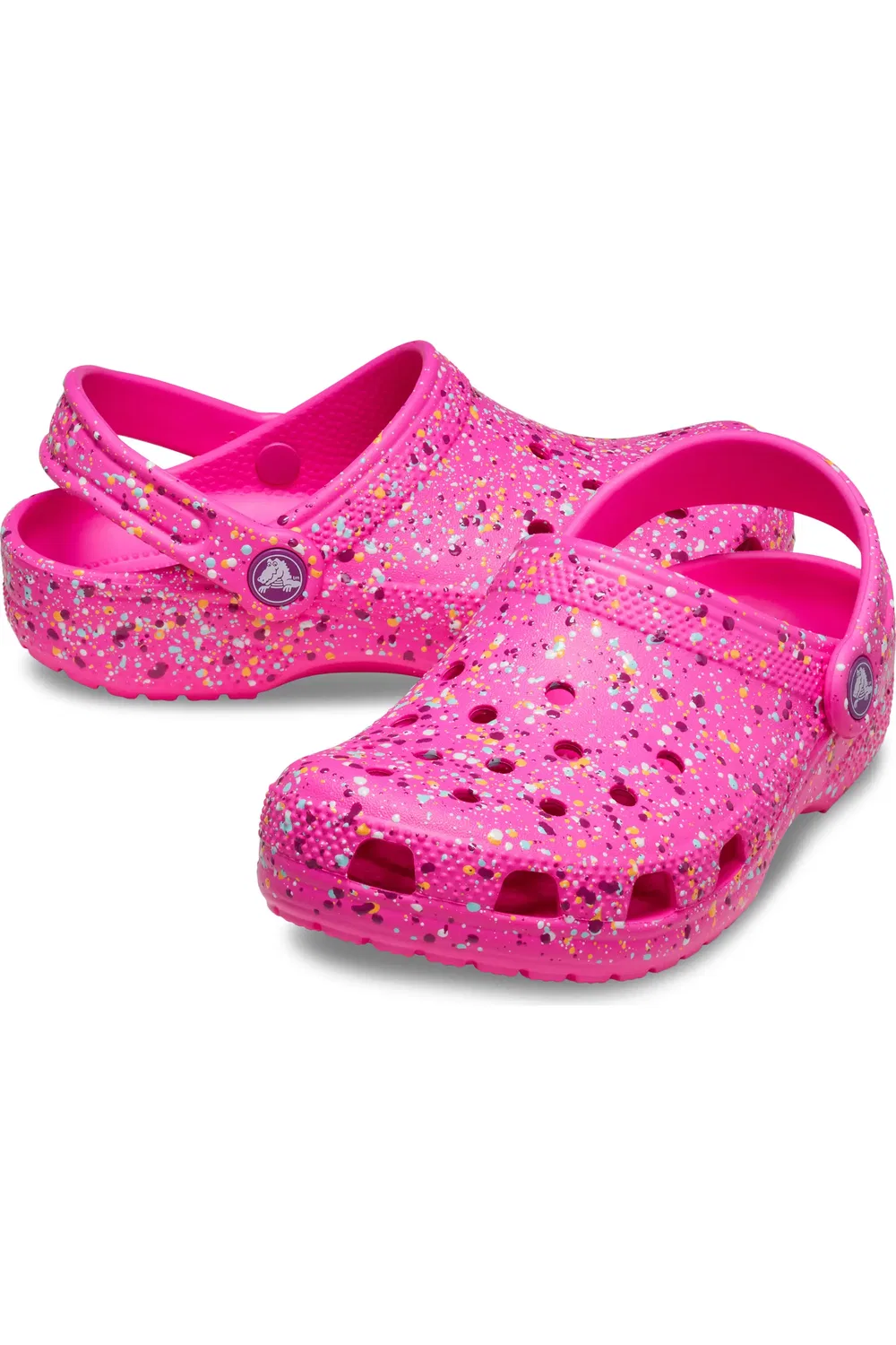 Детские сабо с принтом краски Classic Clog Crocs, Pink Crush — фото 3