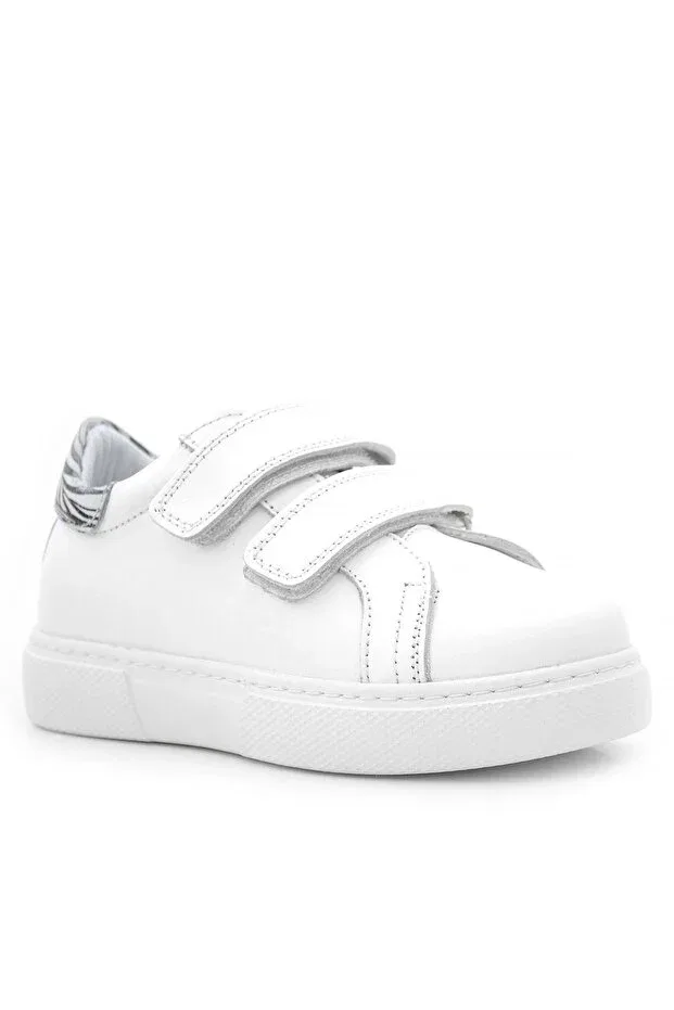 Детские кеды для девочек с ортопедической стелькой Hapshoe, White — фото 2