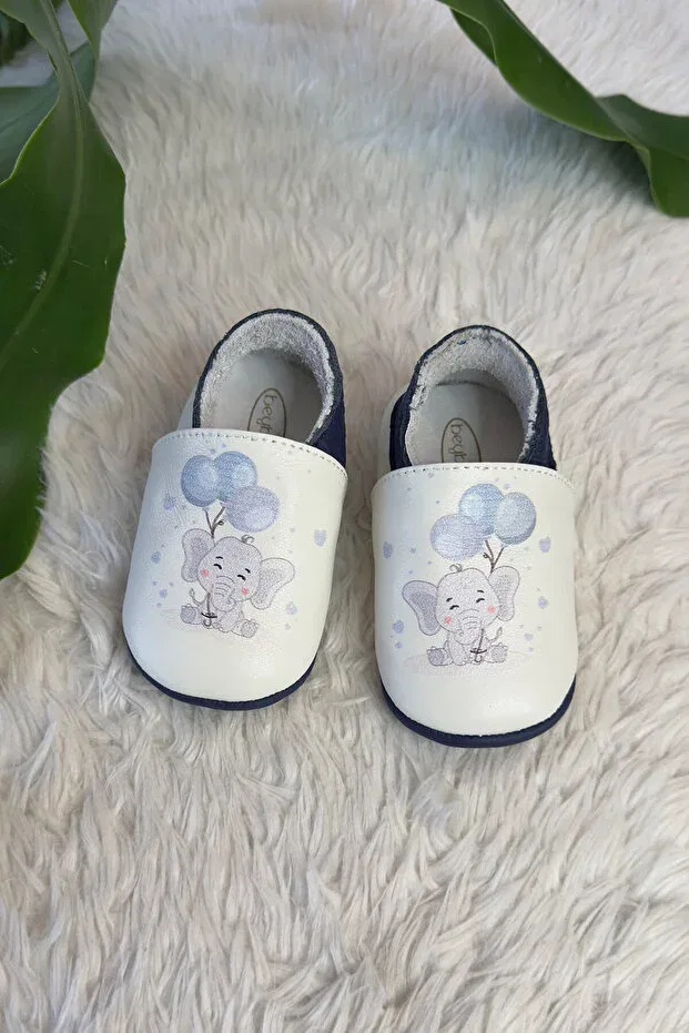 Детские тапочки для девочек и мальчиков с принтом Elephant Printed Beybium, Navy Blue