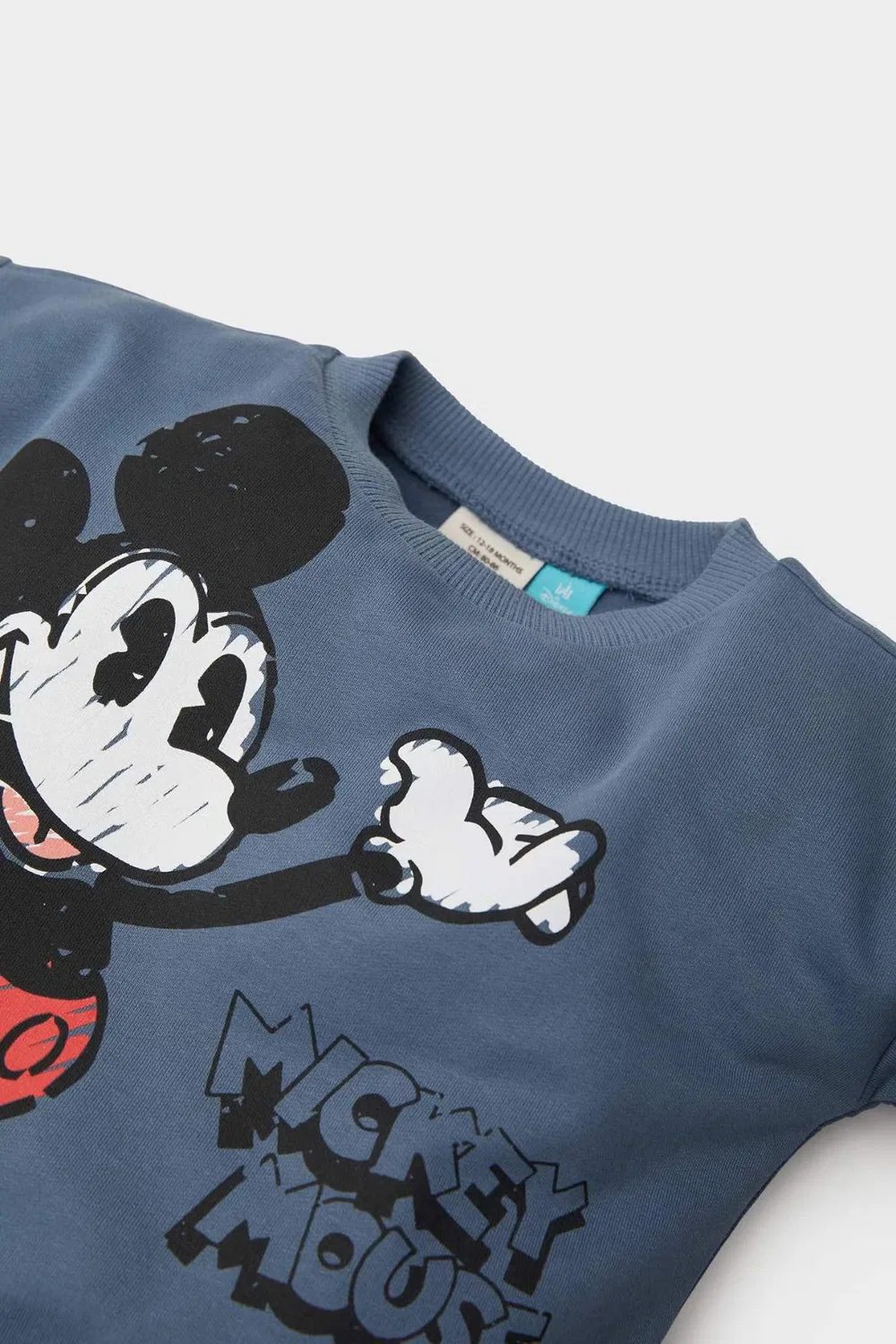 Свитшот с принтом Disney Mickey & Minnie Defacto, индиго — фото 3