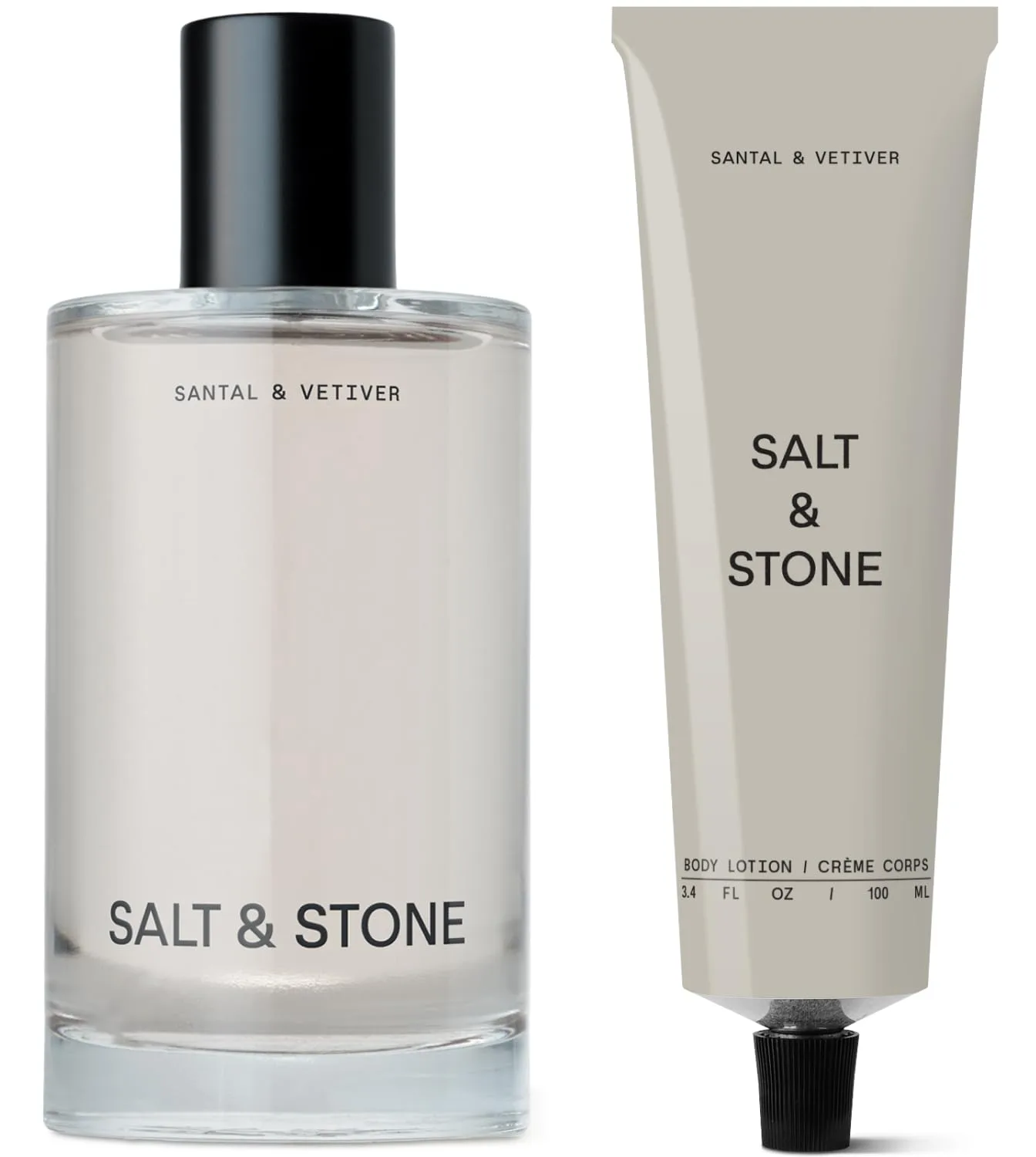 Набор Salt & Stone: спрей для тела + лосьон для тела | Сантал и ветивер