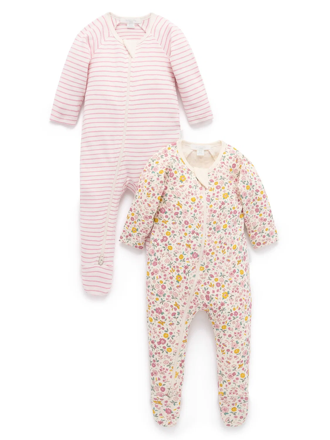 Комплект из двух слипов, лимитированная серия Purebaby, розовый