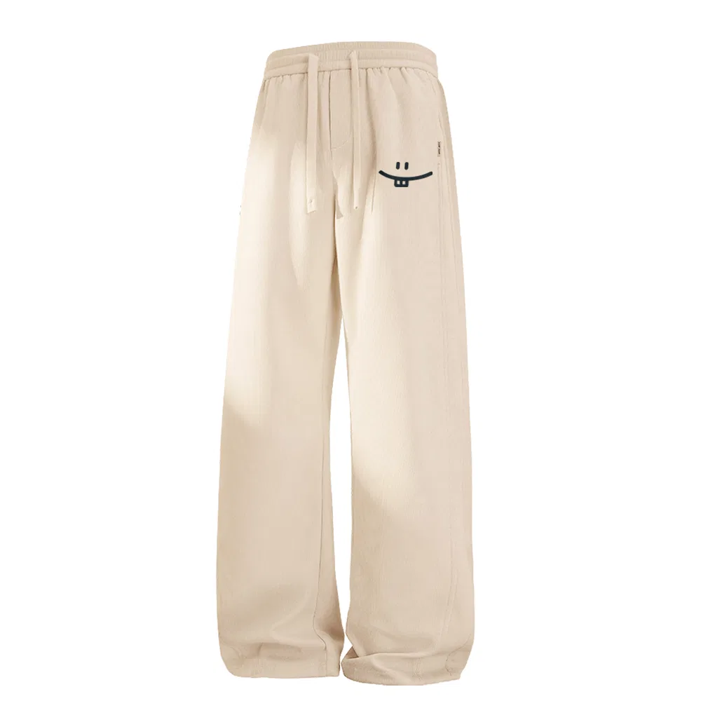 Детские брюки прямого кроя Simple Smile Drawing Pants Logo MINISO, Ecru