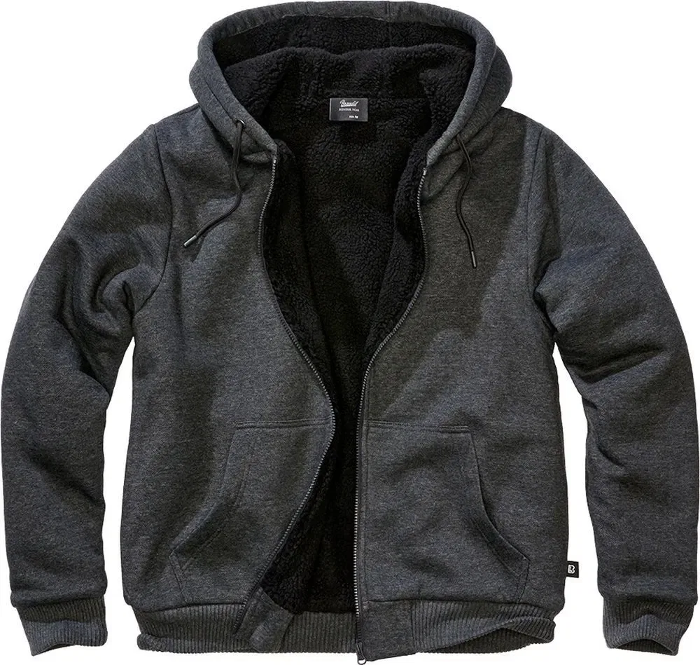 Мужская оверсайз куртка Sweatjacket Teddylining Brandit, Black