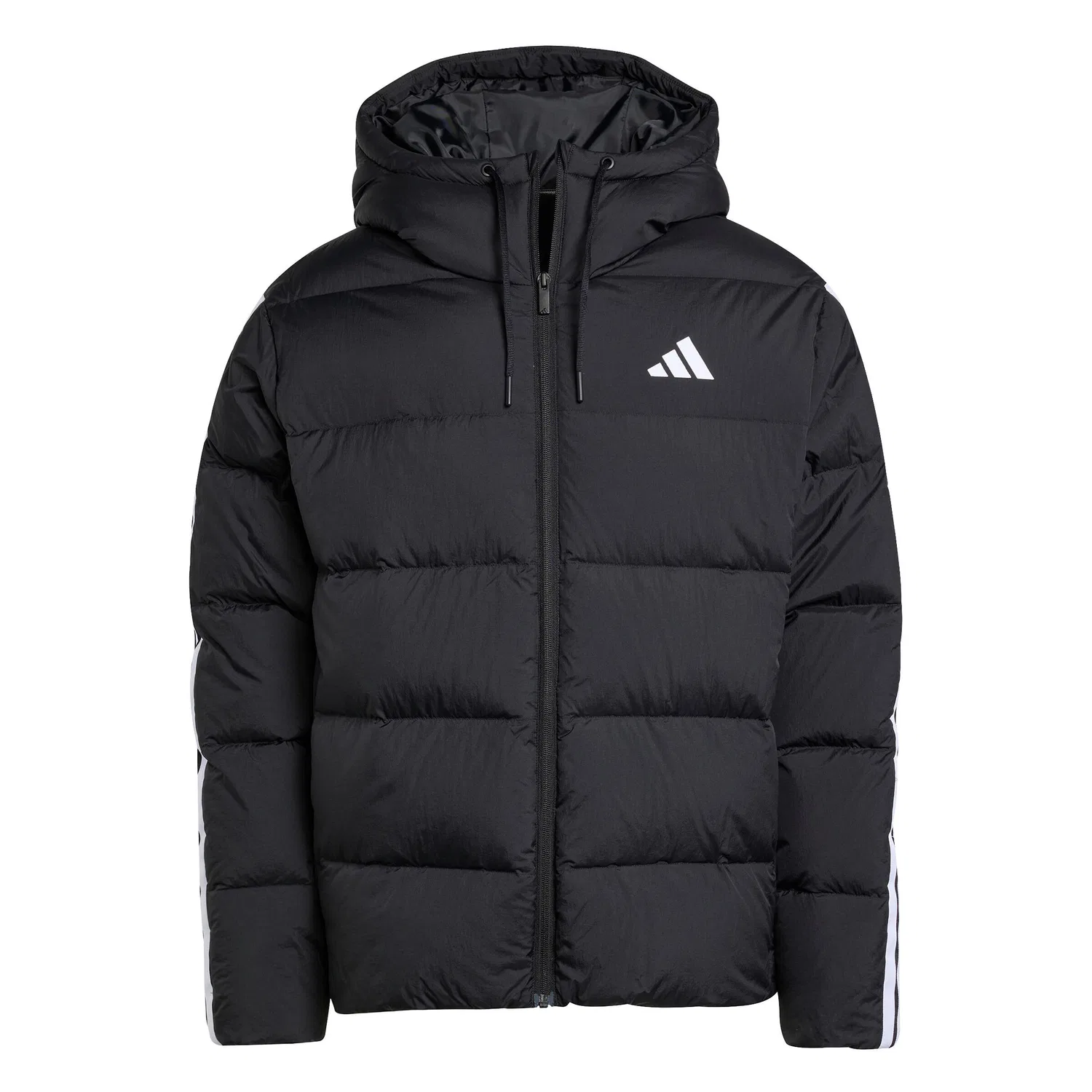 Мужская куртка с капюшоном adidas Essentials 3-Stripes, Черный