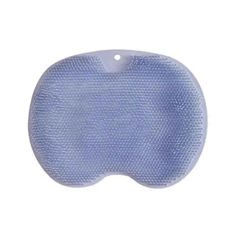 Душевая щетка для спины и ног, силиконовая, BYUWFGF, 23x30x1 см, Blau
