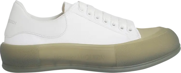 

Кроссовки Alexander McQueen Deck Lace-Up Plimsoll White Khaki, белый