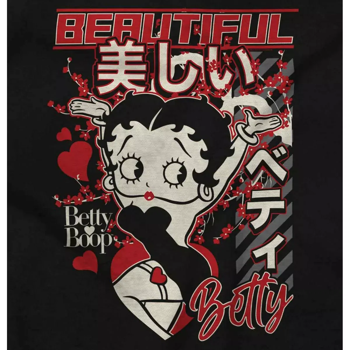 Детское боди для девочек с принтом Betty Boop Brisco Brands, Black — фото 2