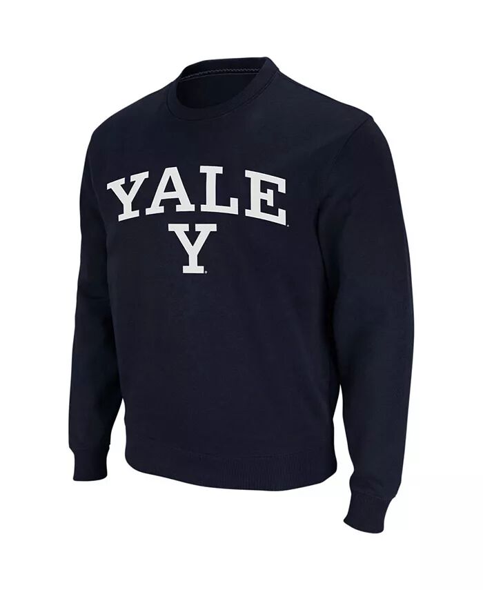 

Мужская темно-синяя толстовка Yale Bulldogs Arch Logo с круглым вырезом Colosseum