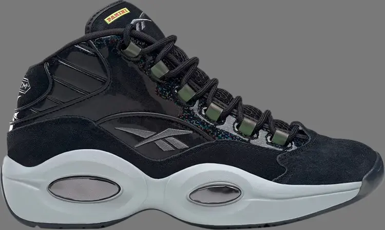 

Кроссовки panini x question mid 'black pulsar prizm' Reebok, черный