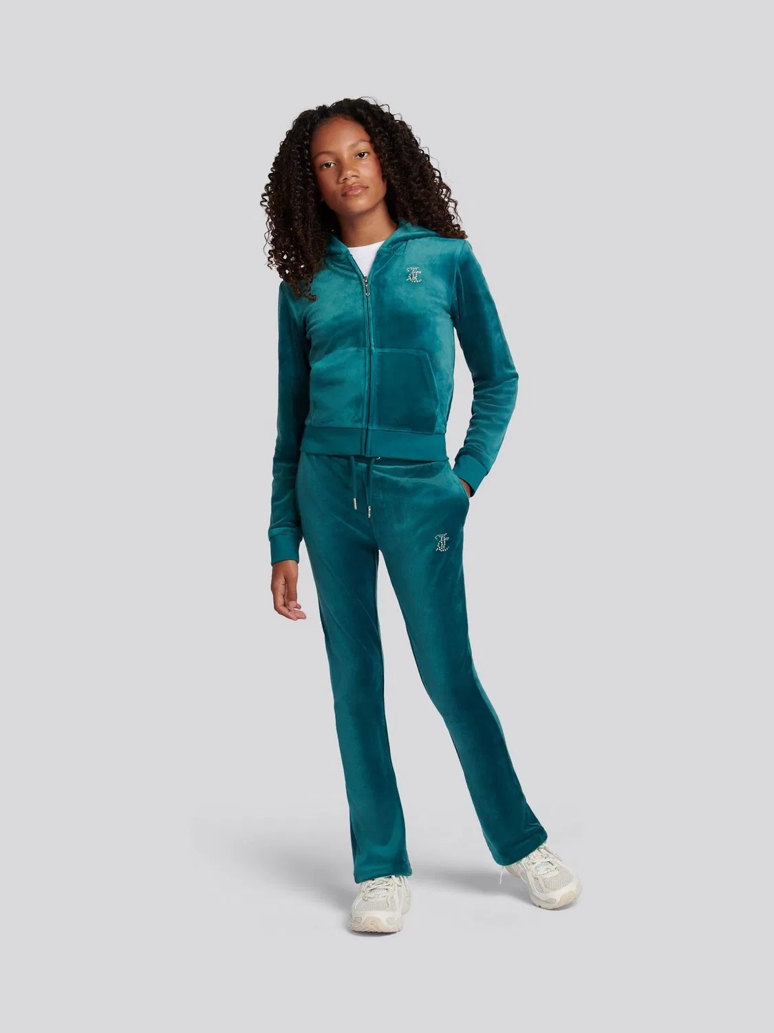 Джоггеры буткат с диамантами Juicy Couture, зеленые — фото 2
