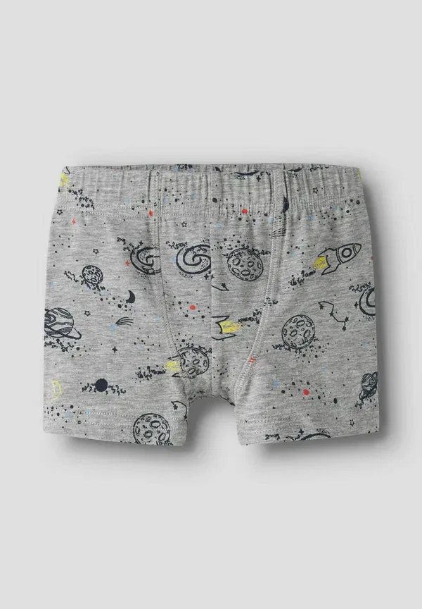 Трусы 3 шт., с принтом, Boxer 3 pack, Name It, grey melange, серый — фото 3