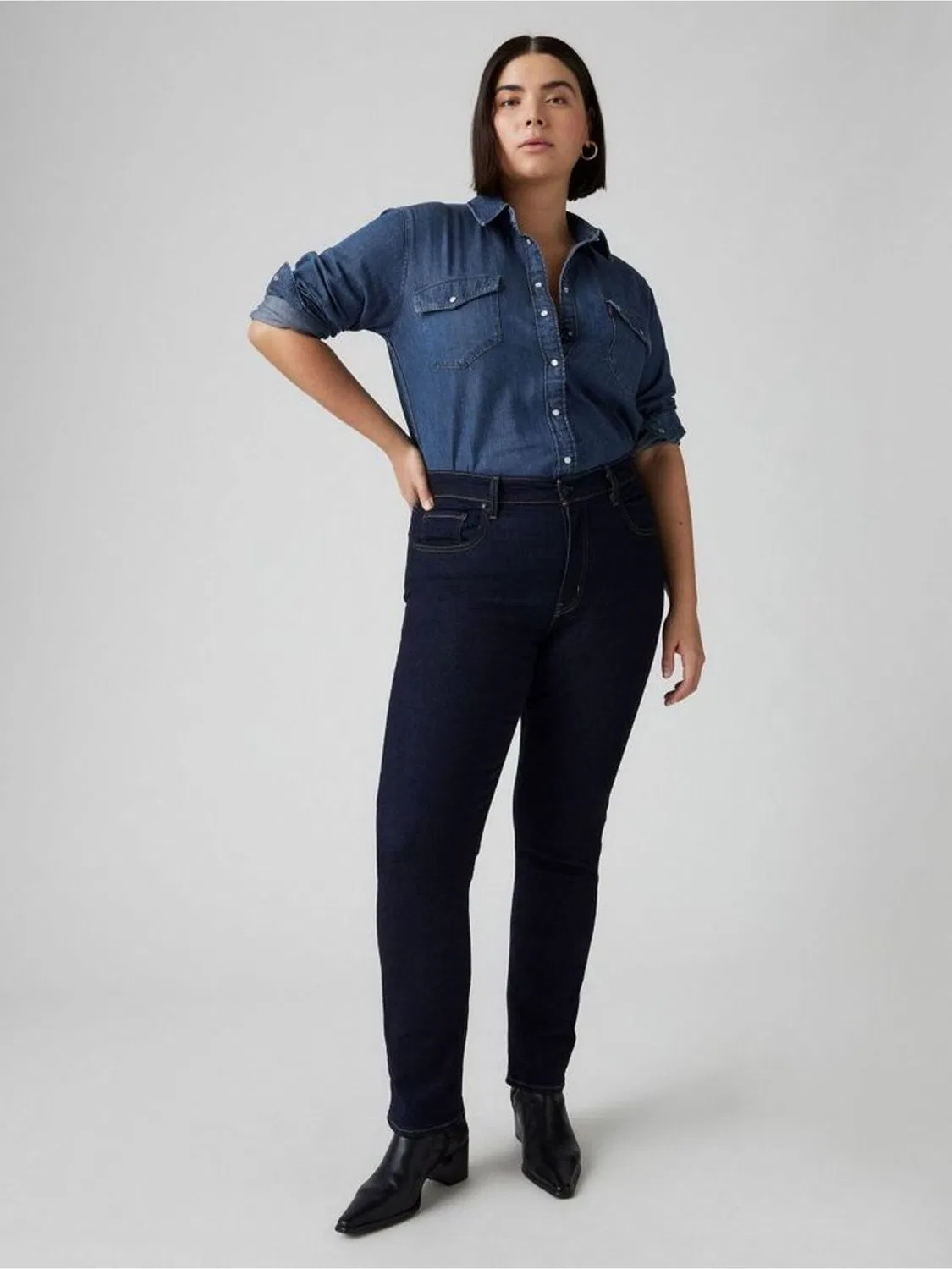 Джинсы прямого кроя 724 High Rise Levi's, темно-синие
