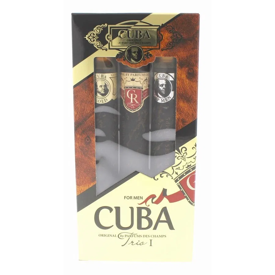 Набор парфюмерный мужской Cuba Trio 1 Men, 3 предмета, 1.17oz Cuba Gold EDT Spray and 1.17oz Cuba Royal
