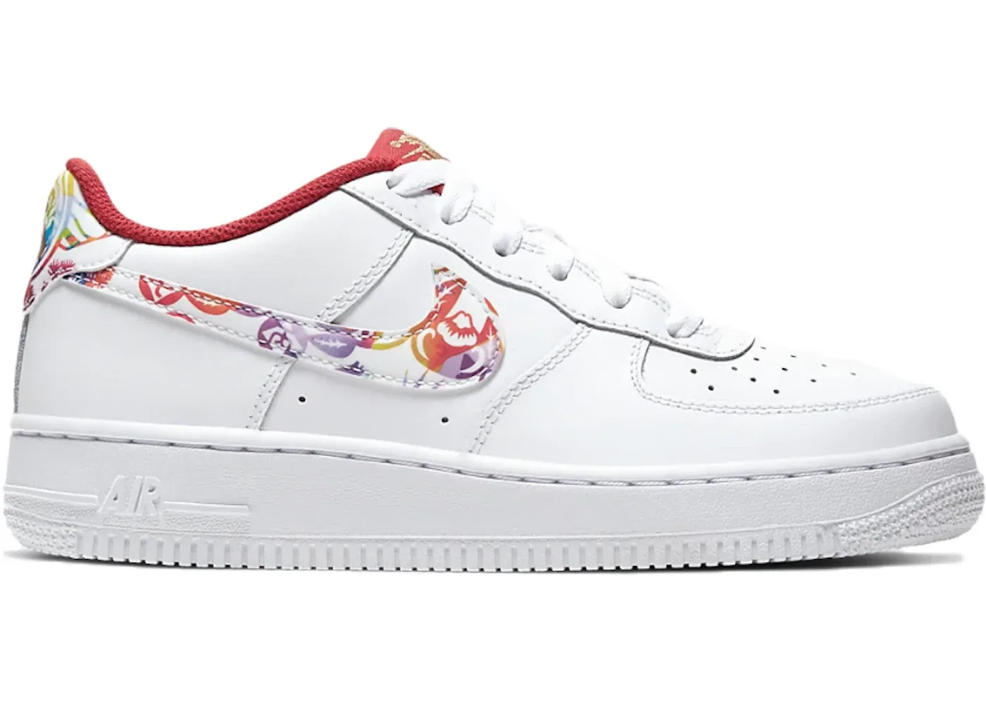 Детские кроссовки Lifestyle Nike Air Force 1, White/White-Metallic Gold-Multi-Color