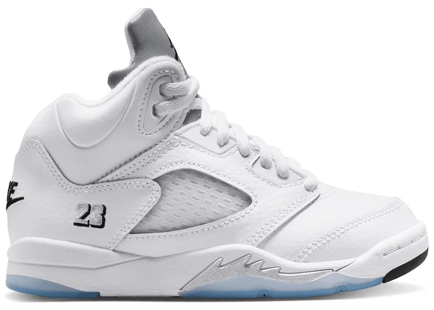 Детские кроссовки Lifestyle с принтом Jordan 5 Retro Jordan, White/Metallic Silver/Black