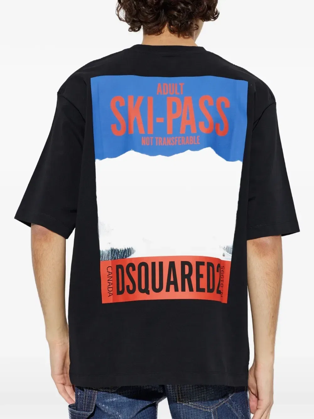 Футболка с логотипом и ски-пассом DSQUARED2, черный — фото 4