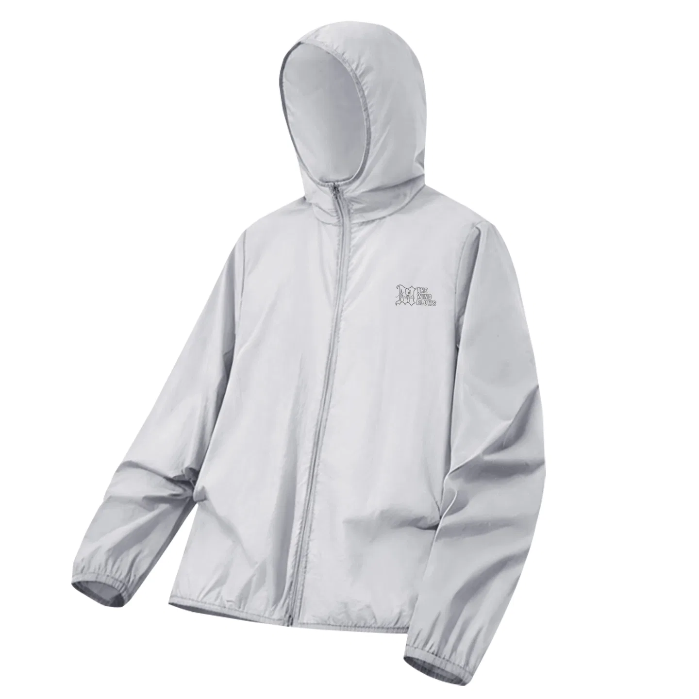 Детская ветровка с защитой UPF50+ MINISO, Pea Green Mb Gray Fashion Style Chest Logo — фото 3