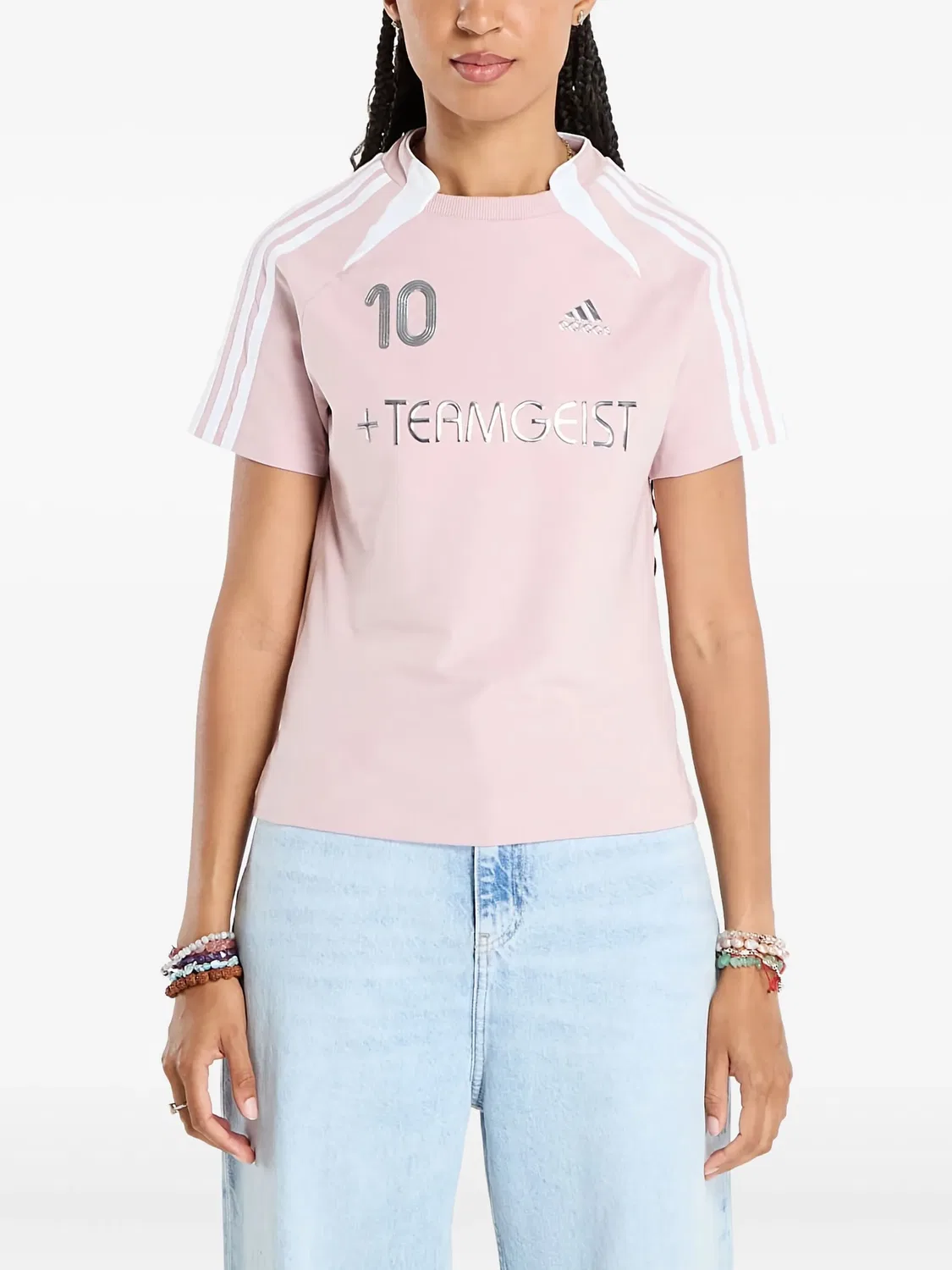 Футболка с логотипом Teamgeist Adidas, розовый