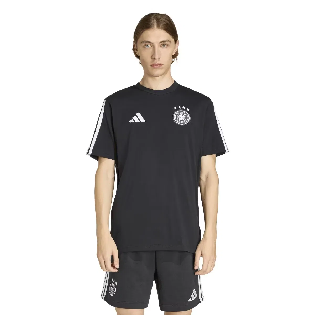 Мужская футболка с принтом Alemania Mundial 2026 DNA adidas, Negro