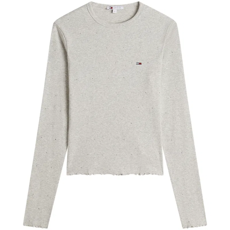 Женская футболка с круглым вырезом Tommy Hilfiger, Gray P08 — фото 3