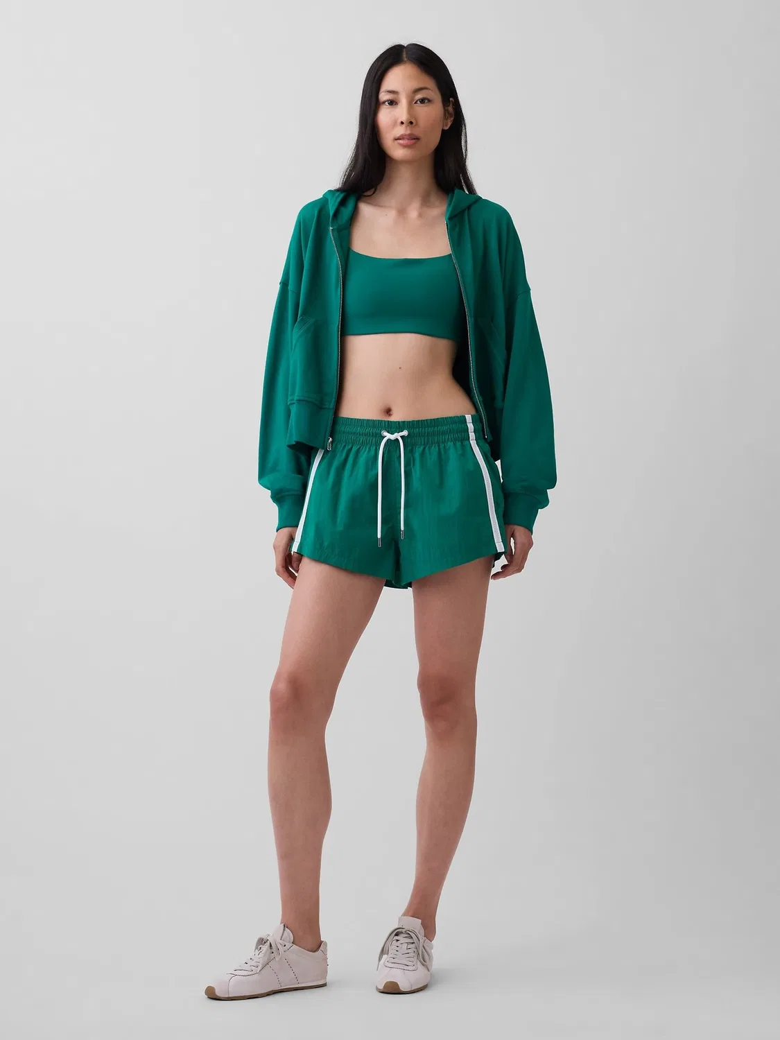Шорты спортивные Gap Green 2.5 inch Track Shorts, зеленые — фото 4