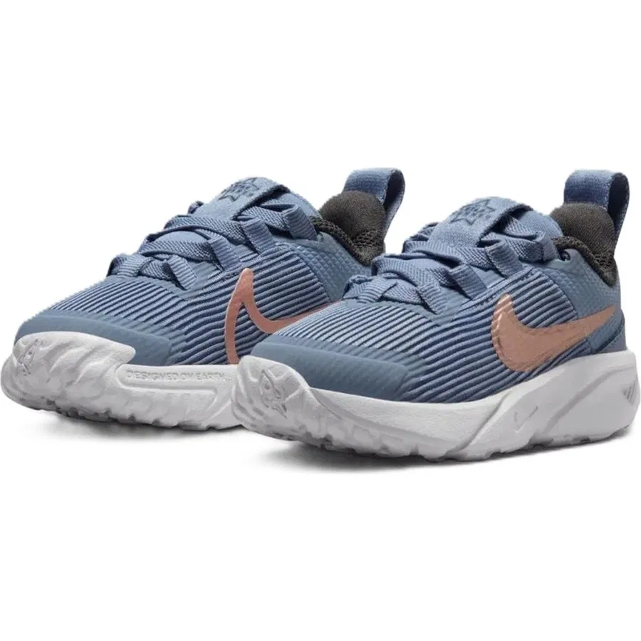 Детские кроссовки с эластичной шнуровкой Star Runner 4 Nn Nike, Синий — фото 3