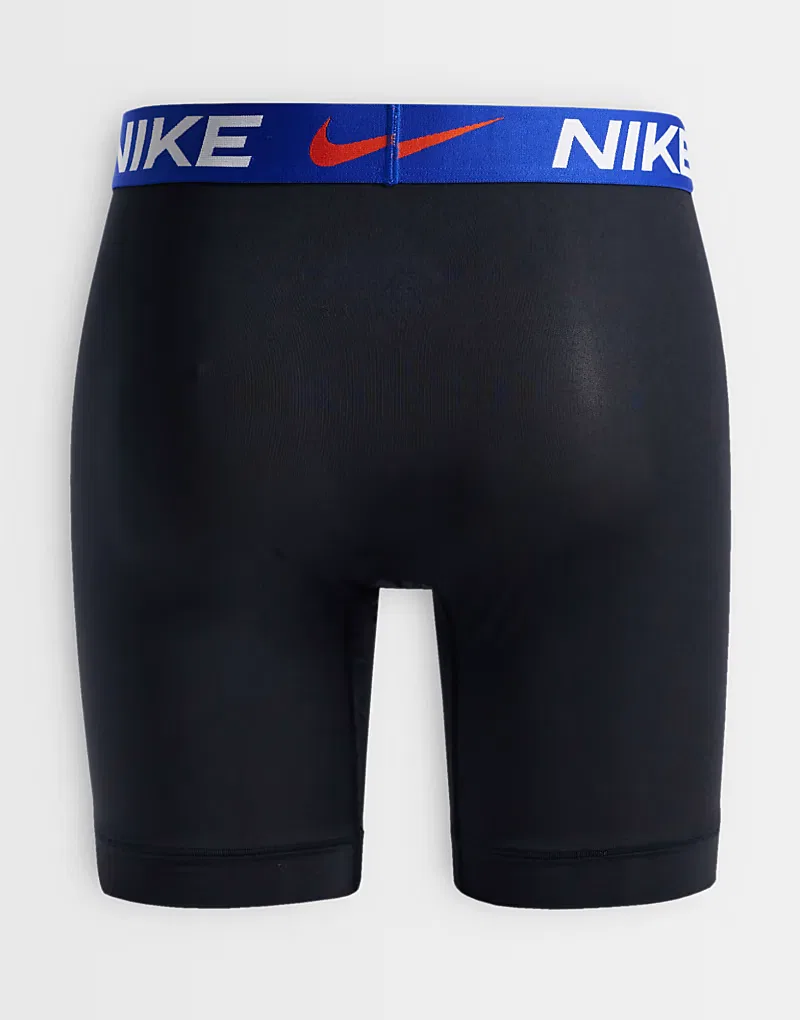 Боксеры-брифы удлиненные микро 3 шт Nike Essential, черный — фото 3