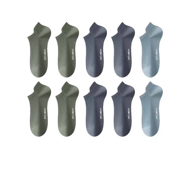 Детские носки-следки с принтом, набор из 10 пар, Pine Green Navy Blue Dusty Blue, MIIOW