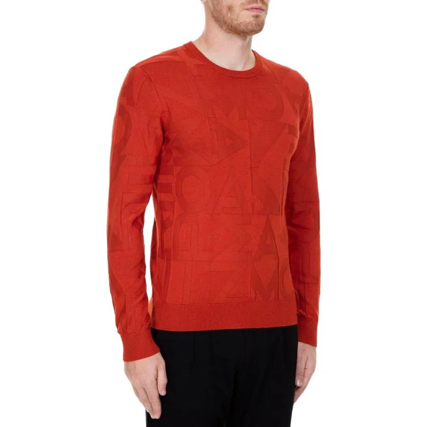 Мужской свитшот с круглым вырезом Emporio Armani, Red — фото 4