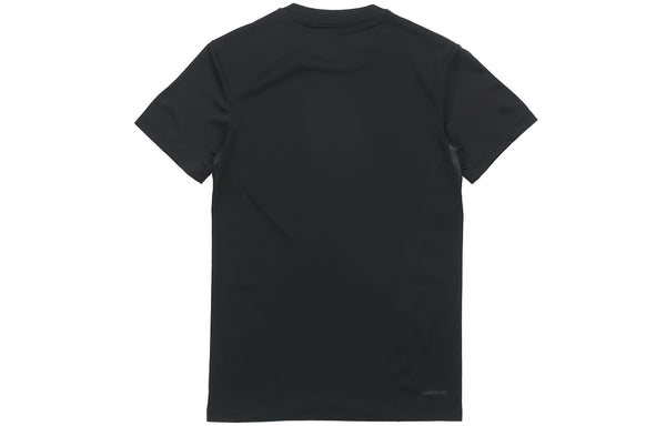 Футболка casual sports round-neck short-sleeve tee men black Adidas, черный — фото 2
