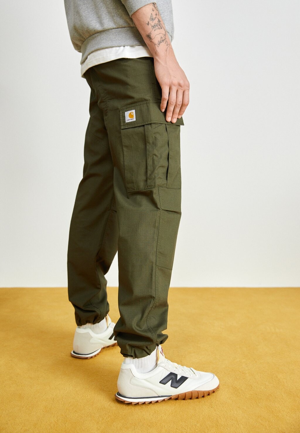 

Брюки-карго Regular Pant Carhartt WIP, цвет cypress rinsed