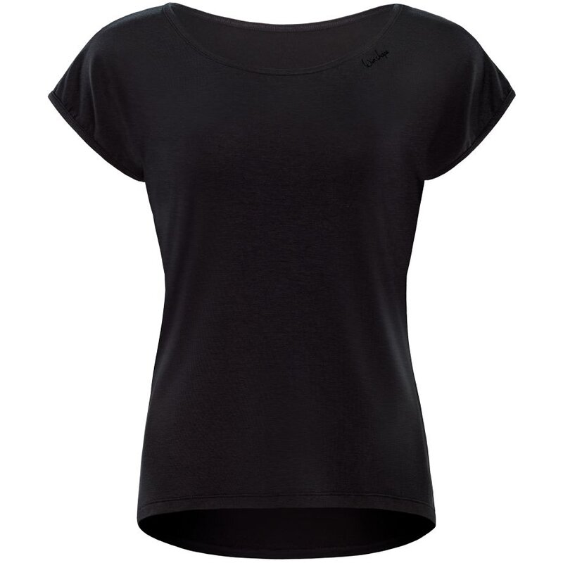 

Рубашка с короткими рукавами из мягкого шелковистого бамбука bamt002 Winshape, черный