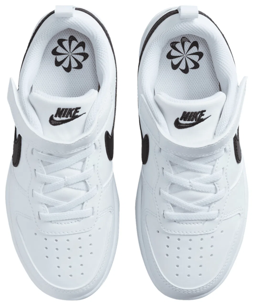 Детские кроссовки для мальчиков с липучкой Court Borough Low Recraft Nike, Black White — фото 4
