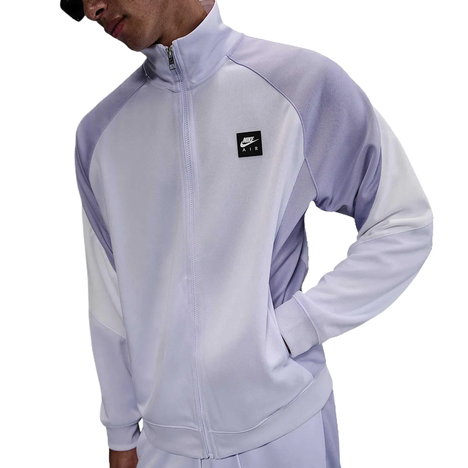 Мужская куртка-бомбер на молнии Nike, Amethyst Hue/Hydrangea/White/Black