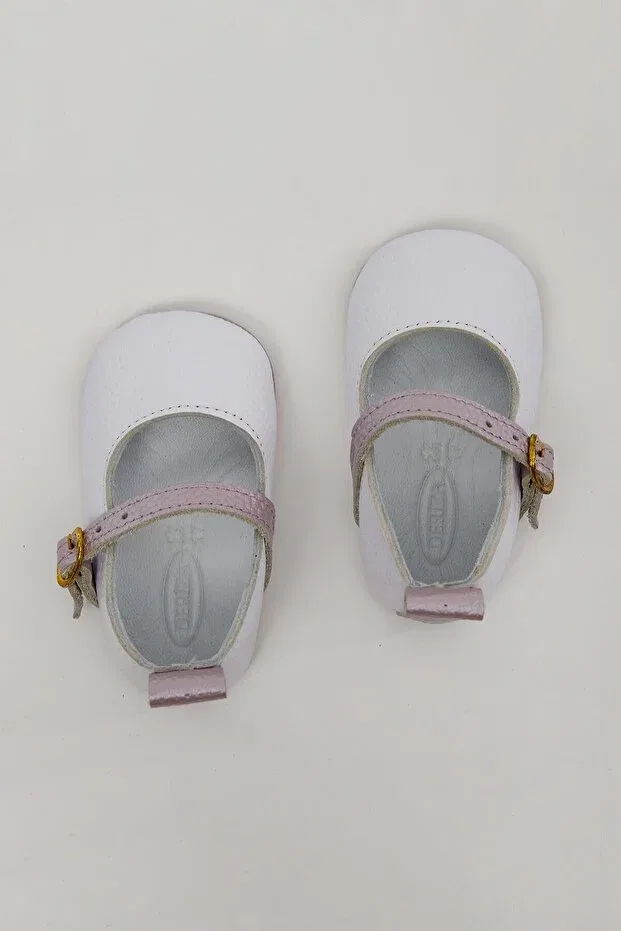 Детские балетки для девочек из натуральной кожи Luna pearlescent genuine leather double color baby ballerinas Beybium, White — фото 3