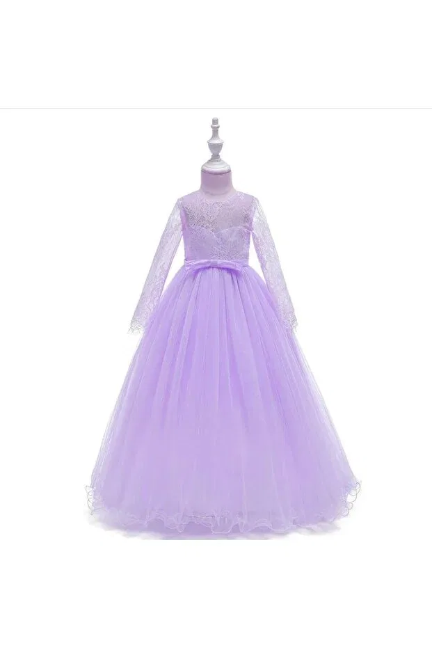 Детское платье для девочек кружевное Tarlantan Children's Dress Mashotrend, Purple — фото 4