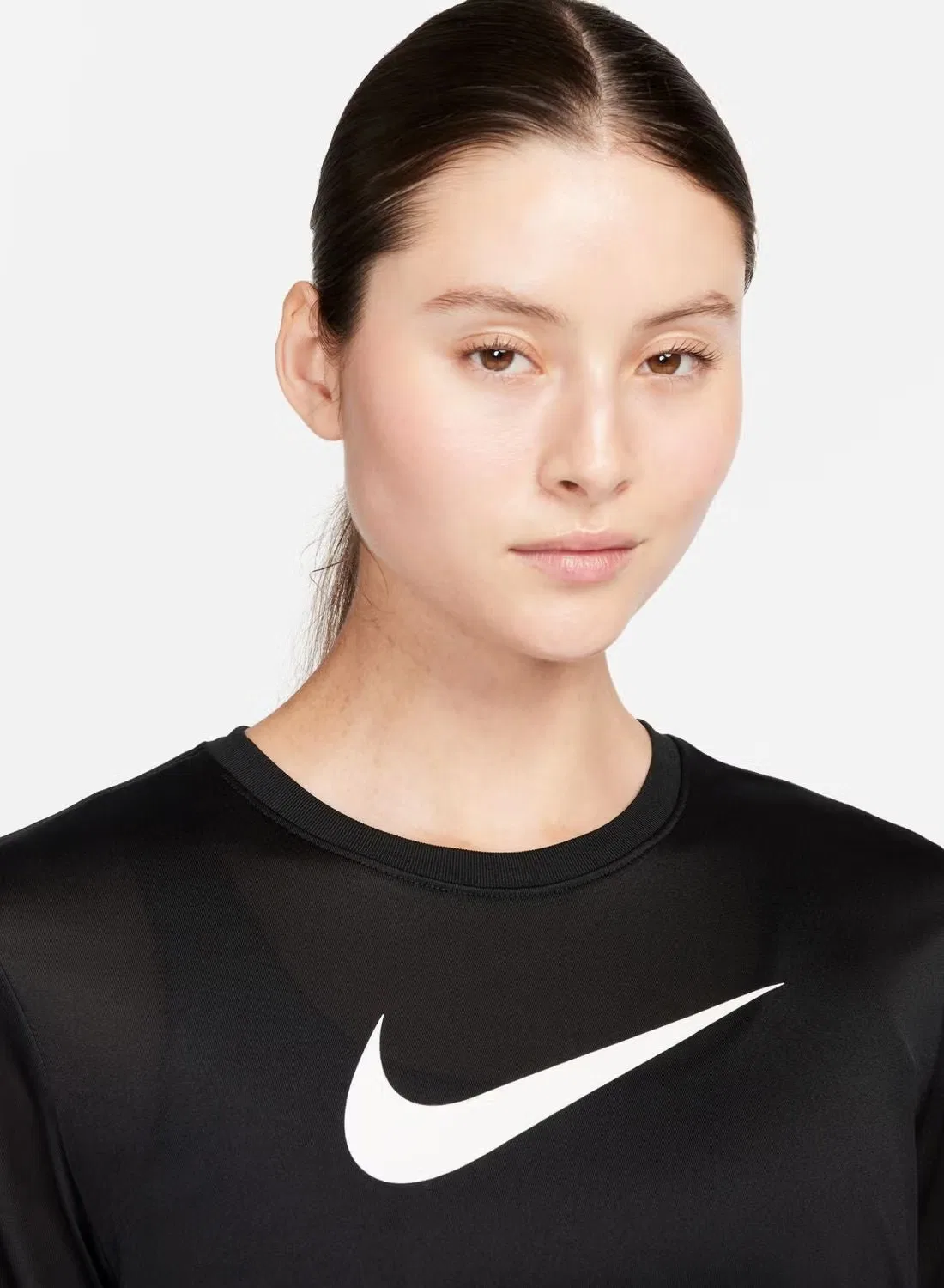 Футболка спортивная с коротким рукавом Nike Dri-FIT, черный — фото 3