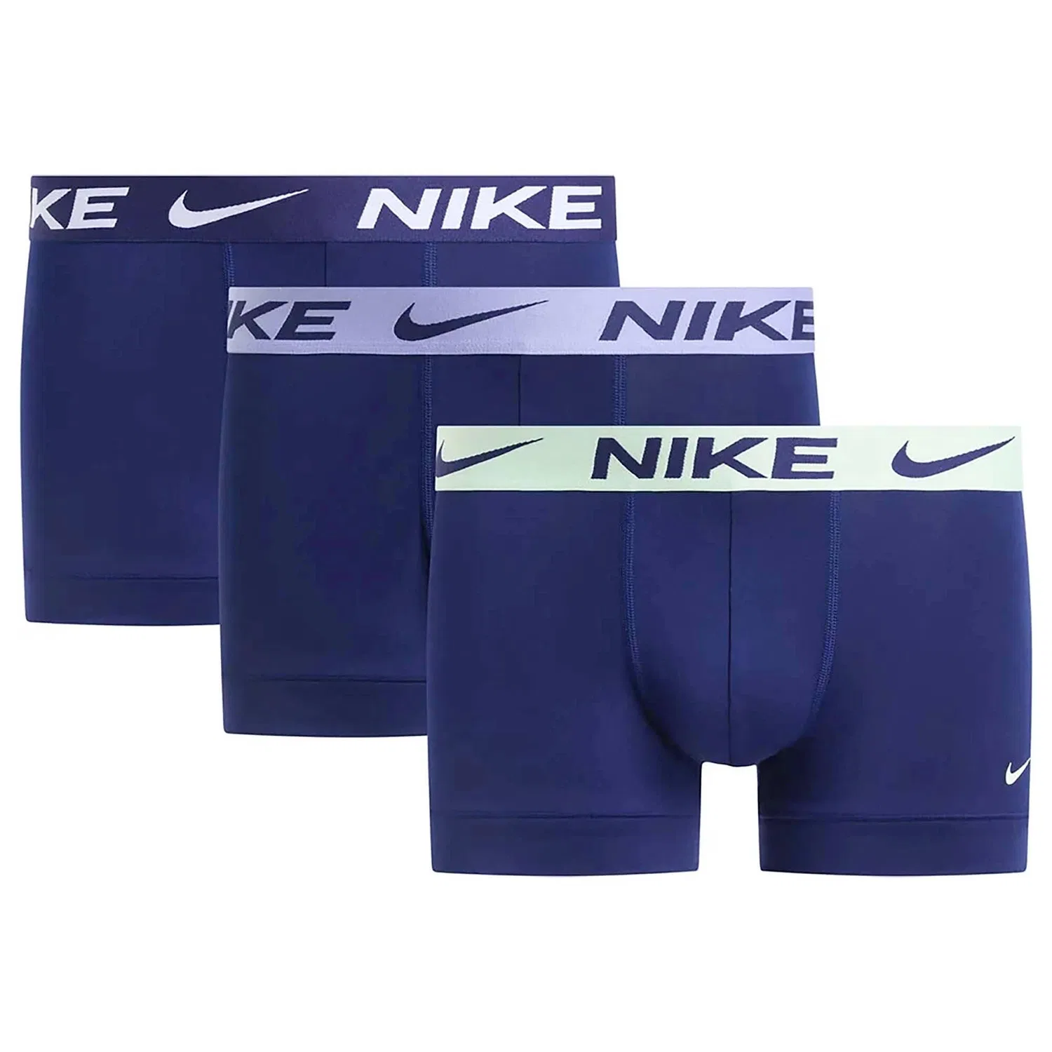 Мужские боксеры с эластичным поясом Nike Trunk 3Pk, Black/Volt-Baroque Brown Volt/Light Thistle/Black/Volt