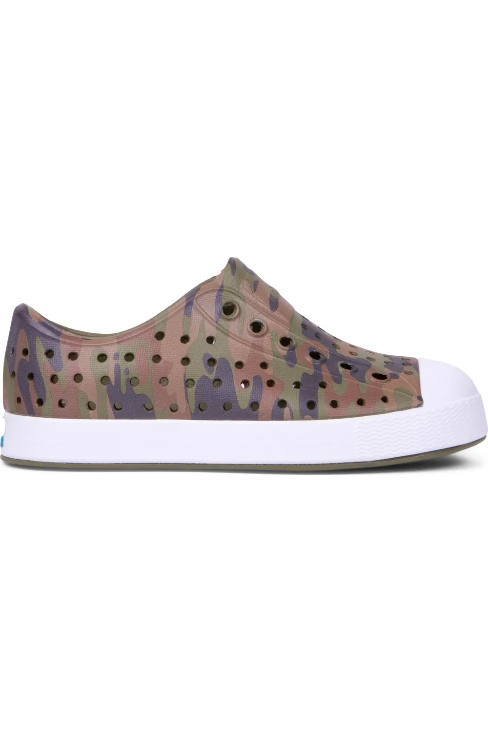 Детские кеды водонепроницаемые Jefferson Slip-On Native Shoes, Green/White/Camo — фото 3